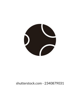 Ball, sport geometric symbol simple logo vector