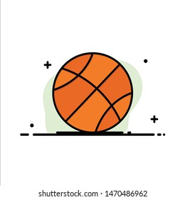 Ball, Sports, Game, Education Business Logo Template. Flat Color. Vector Icon Template background