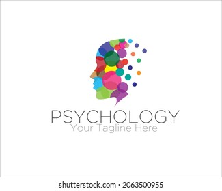 ball spread face for therapy logo and psychology service for medical health care