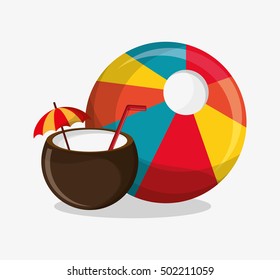 Ball of summer and vacation design