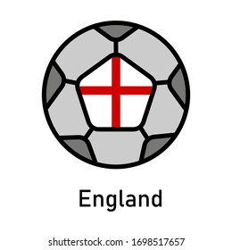 the ball symbolizes the flag of england country