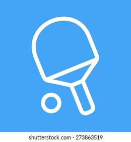 Ball, table tennis, racket icon vector image. Can also be used for sports, fitness, recreation. Suitable for web apps, mobile apps and print media.