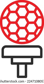 Ball Tee Vector Icon which is suitable for commercial work and easily modify or edit it
