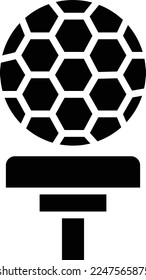 Ball Tee Vector Icon which is suitable for commercial work and easily modify or edit it
