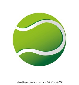 ball tennis green circle sport game object vector isolated illustration ball tennis green circle sport game object vector isolated illustration