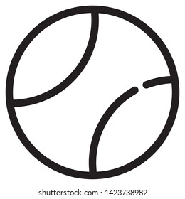 ball, tennis, tennis ball icon outline  and symbol
