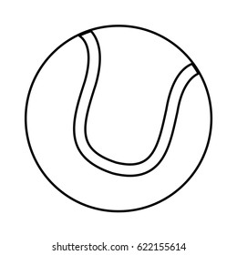 ball tennis sport equipment outline