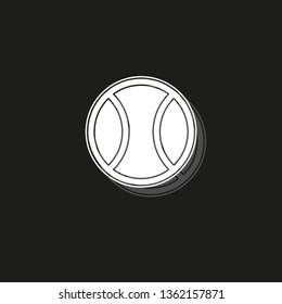 ball tennis white sport design icon vector illustration - play game sport