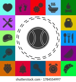 ball tennis white sport design icon vector illustration - play game sport. Flat pictogram - simple icon