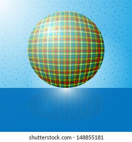 ball with the texture of fabric and a reflection on the surface