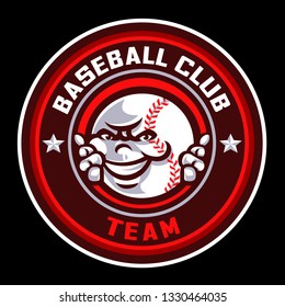 a ball that is smiling and giving a very brave expression - All elements on this template are editable with vector software