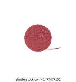 ball of thread isolated illustration on a white background in cartoon style. Design element.