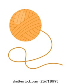 Ball of thread. Needlework sewing tailoring tool. Vector illustration