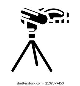 ball throwing apparatus glyph icon vector. ball throwing apparatus sign. isolated contour symbol black illustration