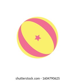 ball toy design of Childhood play fun kid game gift object little and present theme Vector illustration