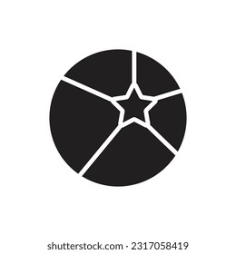 Ball Toy Filled Icon Vector Illustration