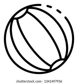Ball toy icon. Outline ball toy vector icon for web design isolated on white background