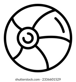 Ball toy icon outline vector. Sea beach. Summer bouncy