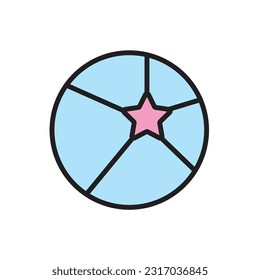 Ilustración del vector de iconos de juguete de bolas