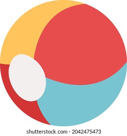 Ball toy, illustration, vector, on a white background.