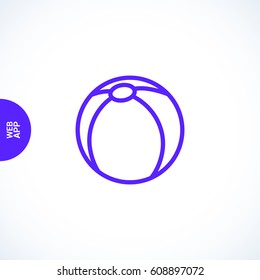 Ball toy line vector icon