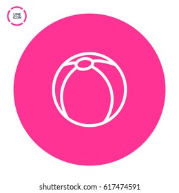 Ball toy line vector icon
