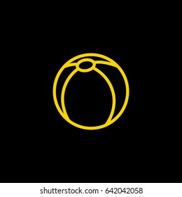 Ball toy line vector icon