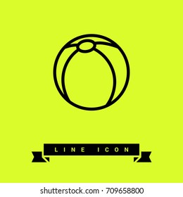 Ball toy line vector icon