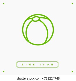 Ball toy line vector icon