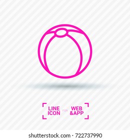 Ball toy line vector icon