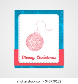 Ball - toys on christmas tree. Christmas collection. Vector illustration