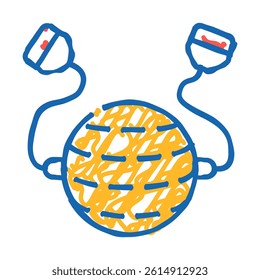 ball for training doodle icon sketch vector. ball for training sign. isolated symbol illustration