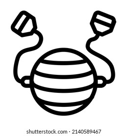 ball for training line icon vector. ball for training sign. isolated contour symbol black illustration