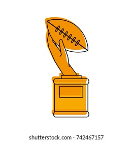 ball trophy american football related icon image 