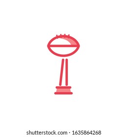 Ball trophy design, American football super bowl sport hobby competition game training equipment tournement and play theme Vector illustration