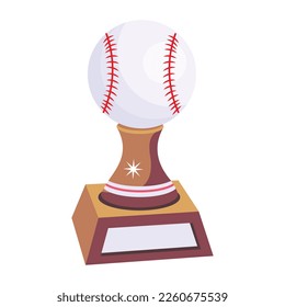 Ball Trophäe flach Symbol einsatzbereit 