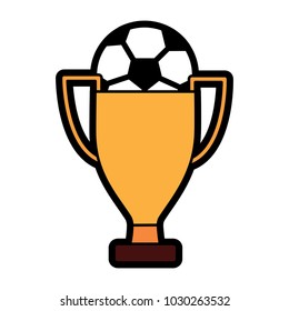 ball and trophy football soccer icon image 