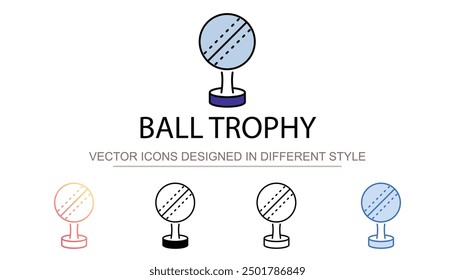 Ball Trophy icon design with white background stock illustration