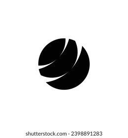 Ball, unique geometric symbol simple logo vector