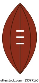 A ball used for outdoor game called football vector color drawing or illustration 