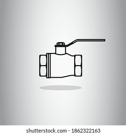Ball valve con vector illustration 