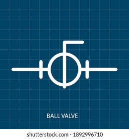 BALL VALVE VECTOR SYMBOL OF PUMPING SYSTEM MECHANICAL SYSTEM