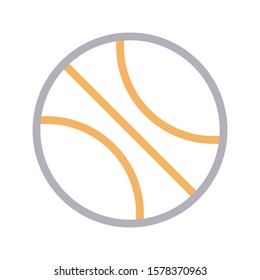 ball vector color line icon 