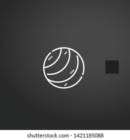 Ball vector icon. Ball concept stroke symbol design. Thin graphic elements vector illustration, outline pattern for your web site design, logo, UI. EPS 10.