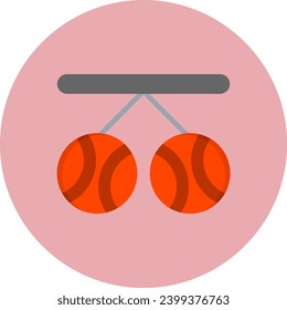 Ball Vector Icon Flat Circle Style