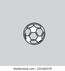 Ball vector icon isolated on gray background