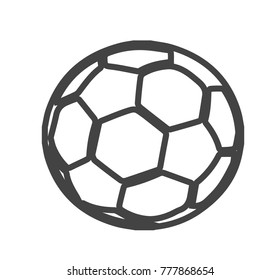 ball vector icon isolated on white background