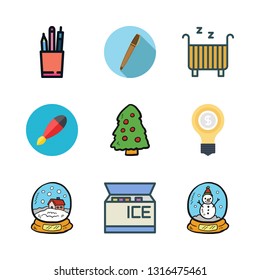 ball vector icon set