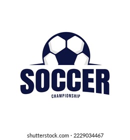 Ball vector illustration, abstract football, soccer team, retro style sport vector logo