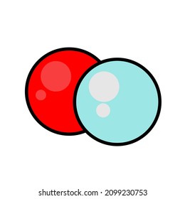 ilustración de vector de bola
, diseño plano.